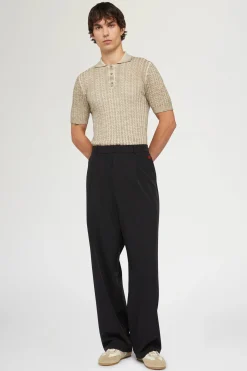 Polo in Maglia Beige