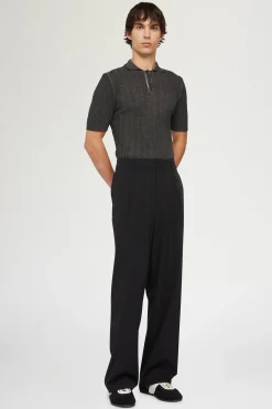 Polo in Maglia Grigia