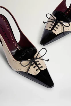 Slingback Nere & Ecrù