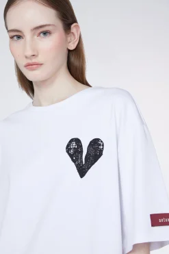 T-shirt Cuore Bianca