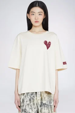 T-shirt Cuore Crema