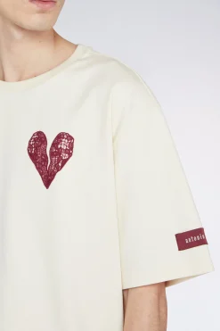 T-shirt Cuore Crema