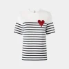 T-shirt Cuore Spezzato a Righe