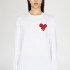 T-shirt Cuore Spezzato Lunga Bianca