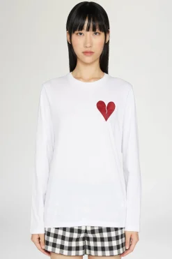 T-shirt Cuore Spezzato Lunga Bianca