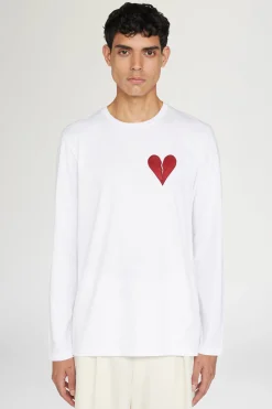 T-shirt Cuore Spezzato Lunga Bianca