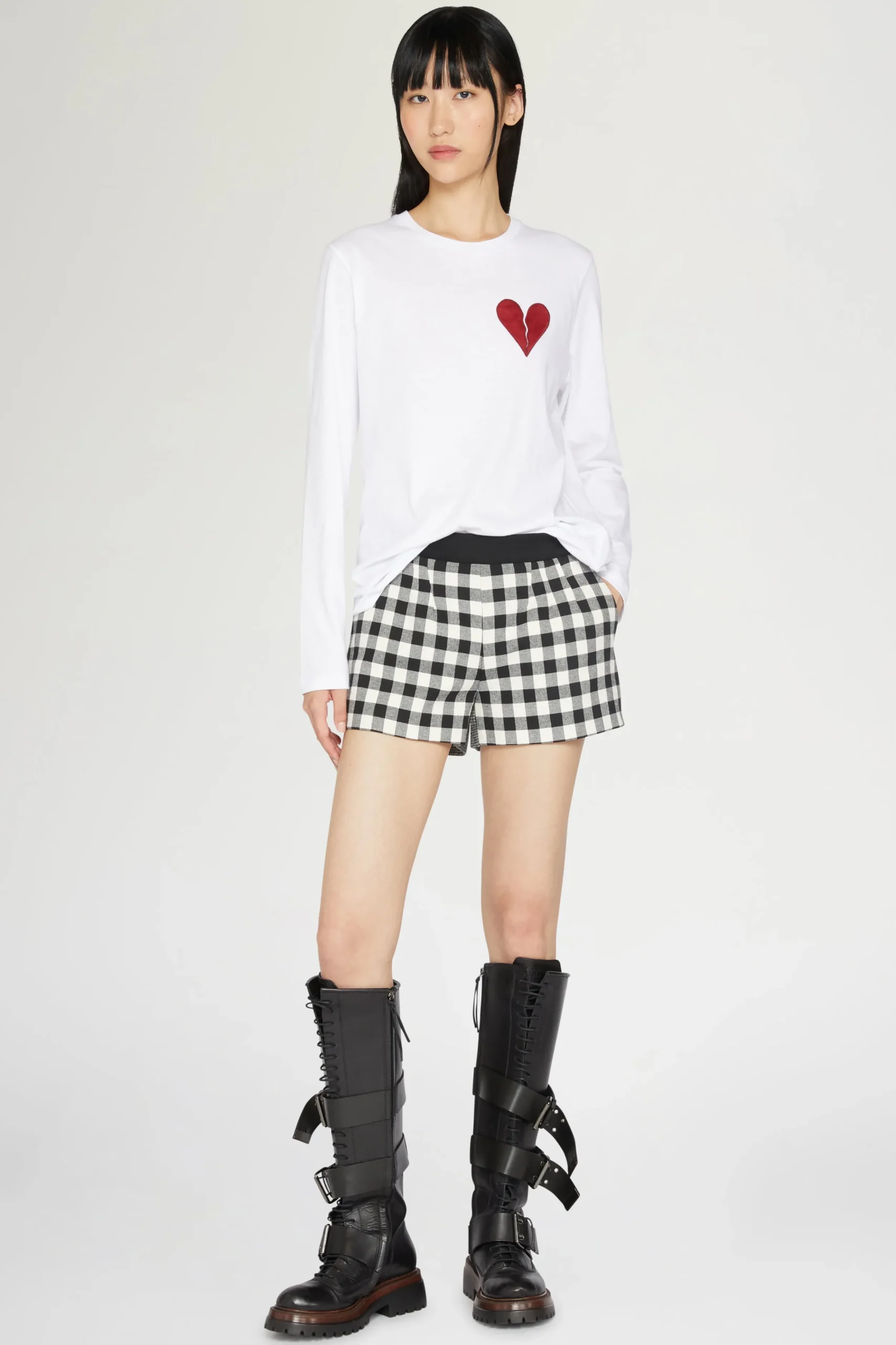 T-shirt Cuore Spezzato Lunga Bianca