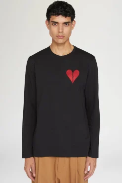 T-shirt Cuore Spezzato Lunga Nera