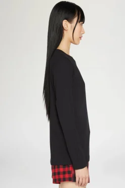 T-shirt Cuore Spezzato Lunga Nera