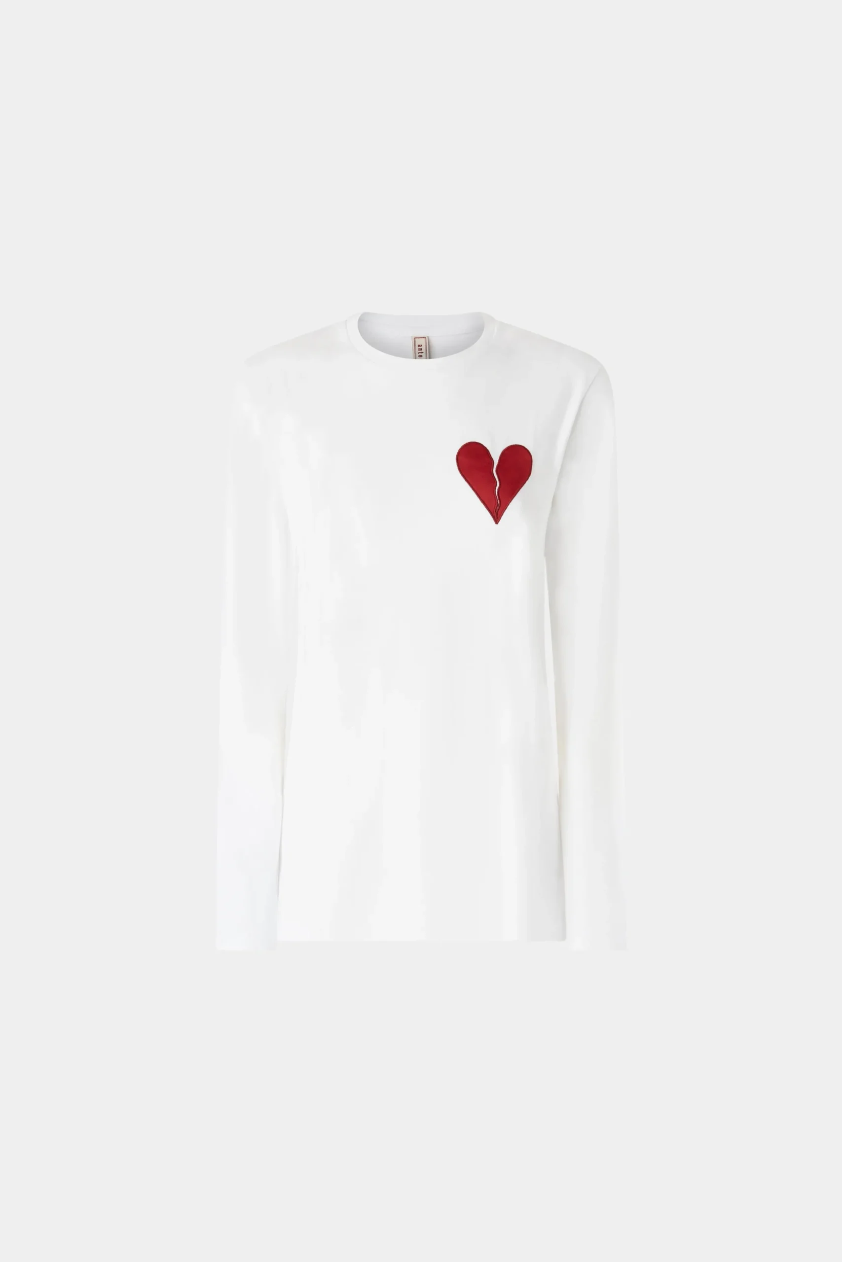 T-shirt Cuore Spezzato Lunga Bianca