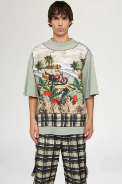 T-shirt in Cotone Verde