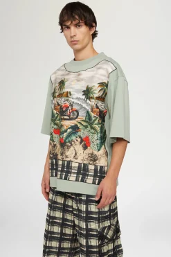 T-shirt in Cotone Verde