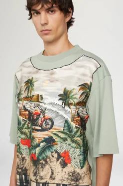 T-shirt in Cotone Verde