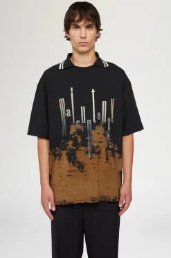 T-shirt Nera & Marrone Maicuntentu